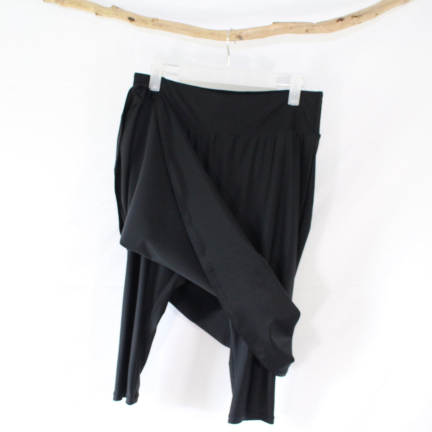The Zoey - Black Long Swim Skort