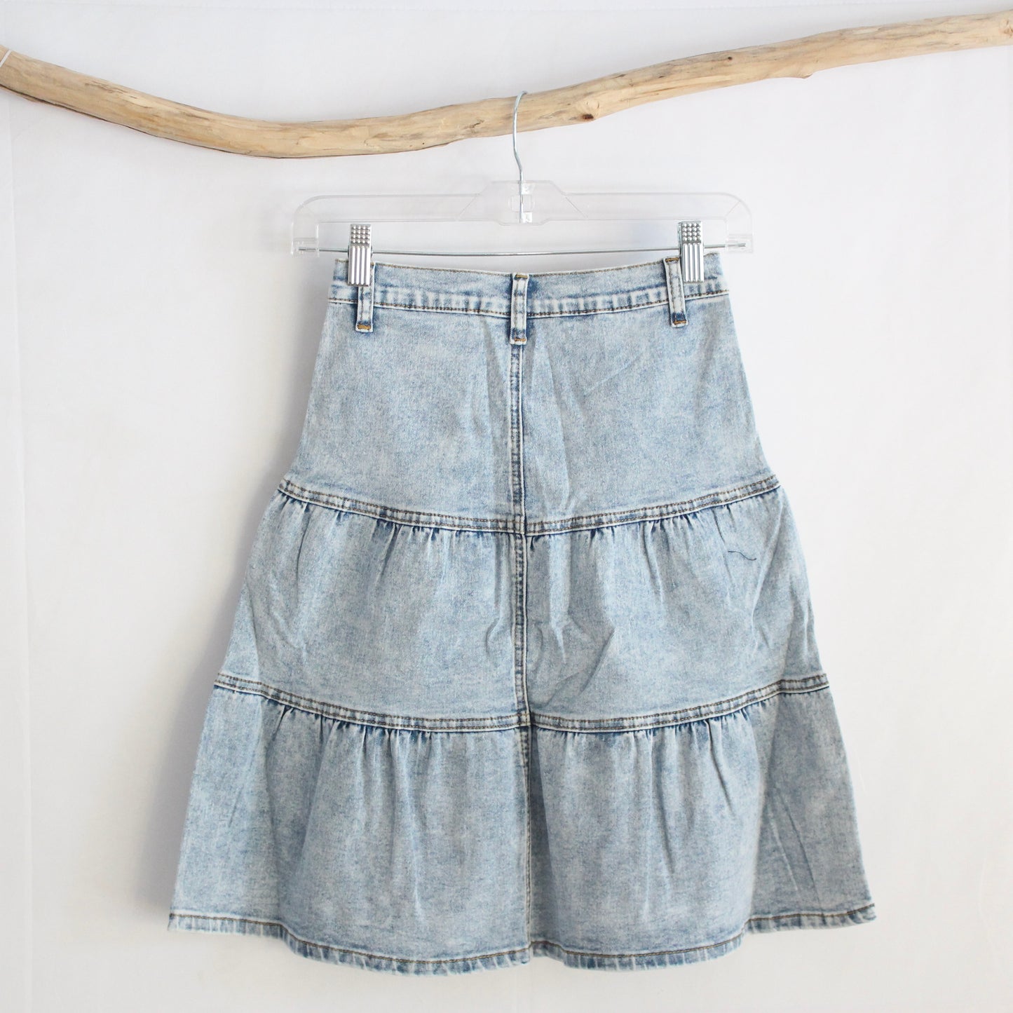 The Merry - Girls Ruffle Jean Skirt