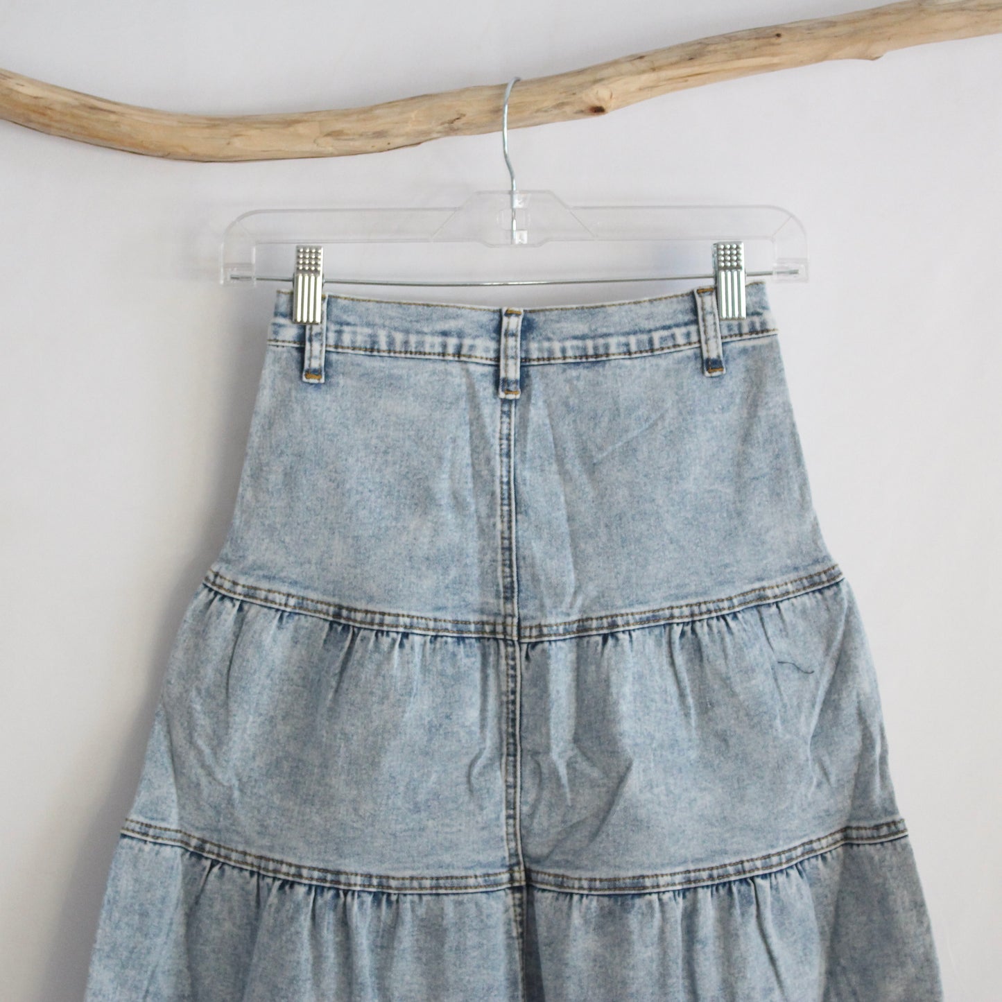 The Merry - Girls Ruffle Jean Skirt