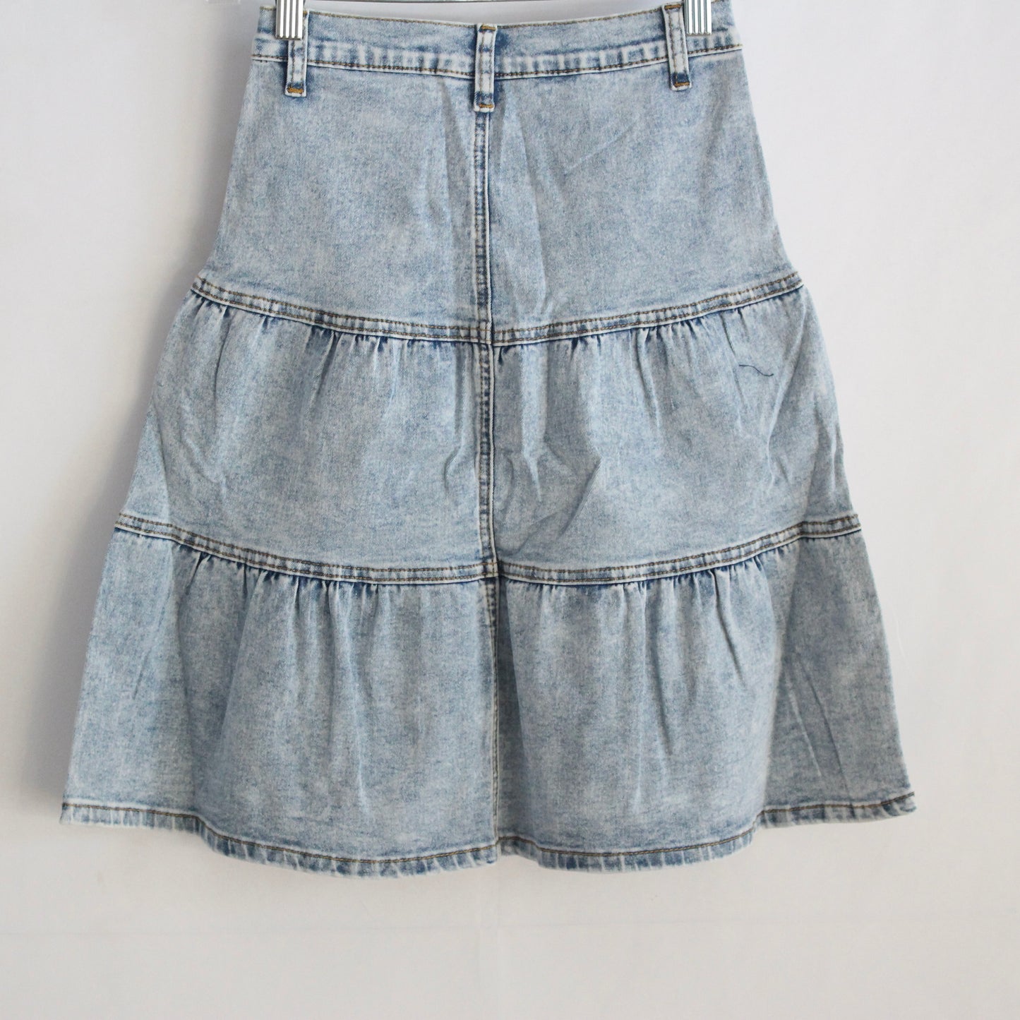 The Merry - Girls Ruffle Jean Skirt