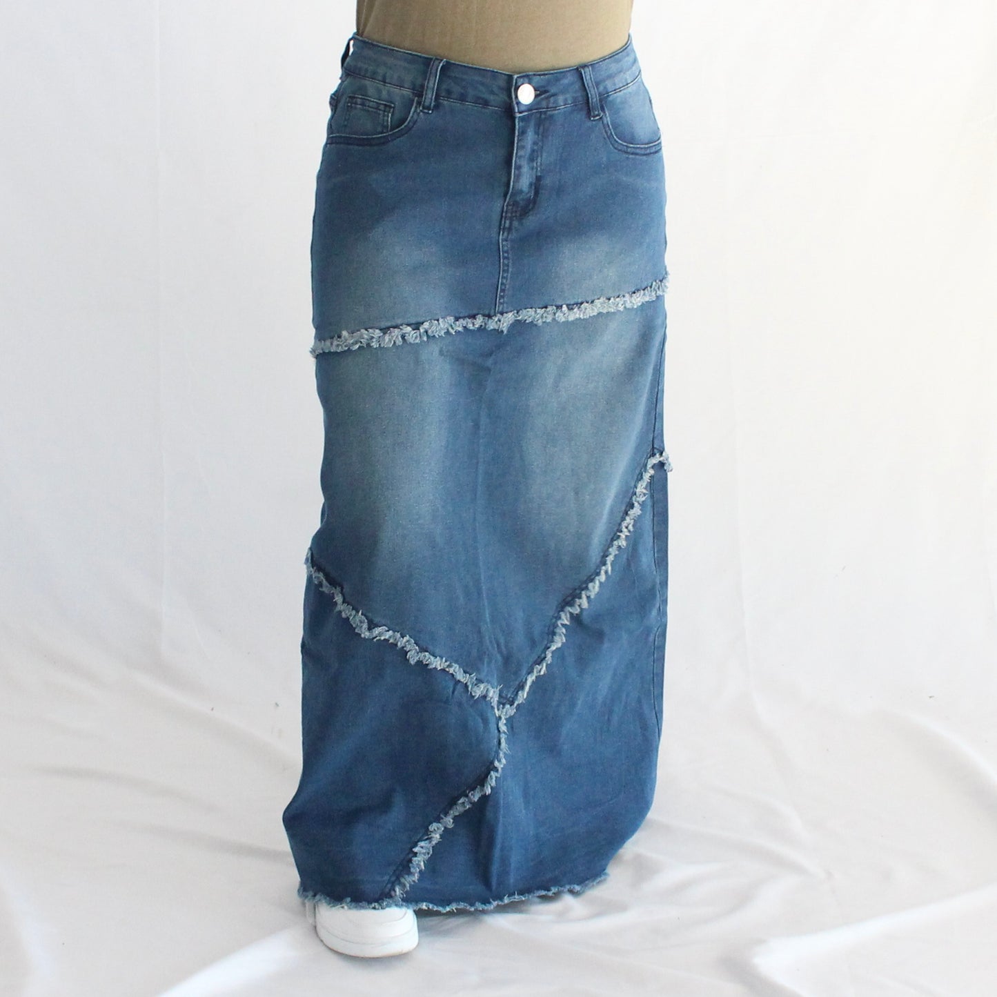 The Alyssa - Long Denim Skirt