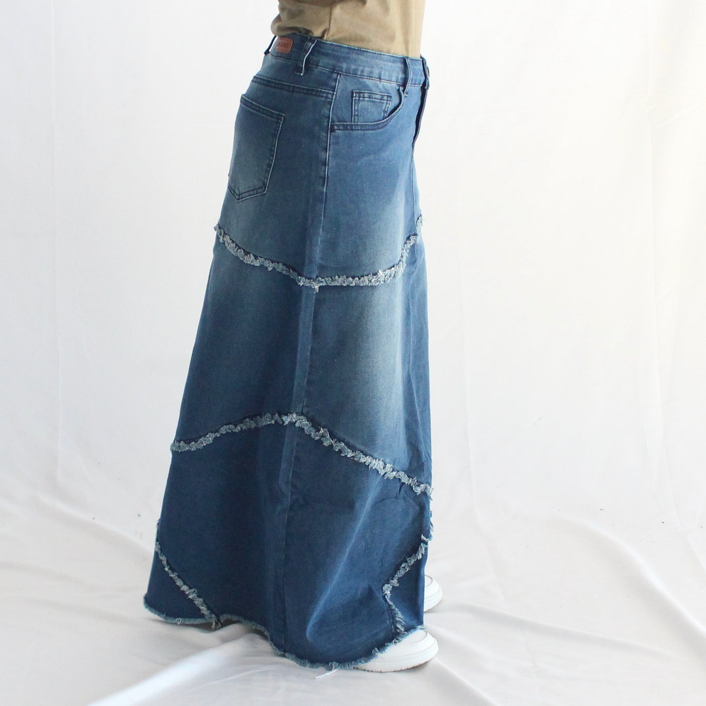 The Alyssa - Long Denim Skirt