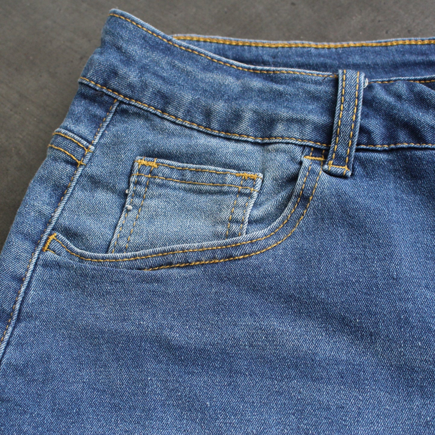 The Amelia - Blue 5 Button Fly Jean Skirt