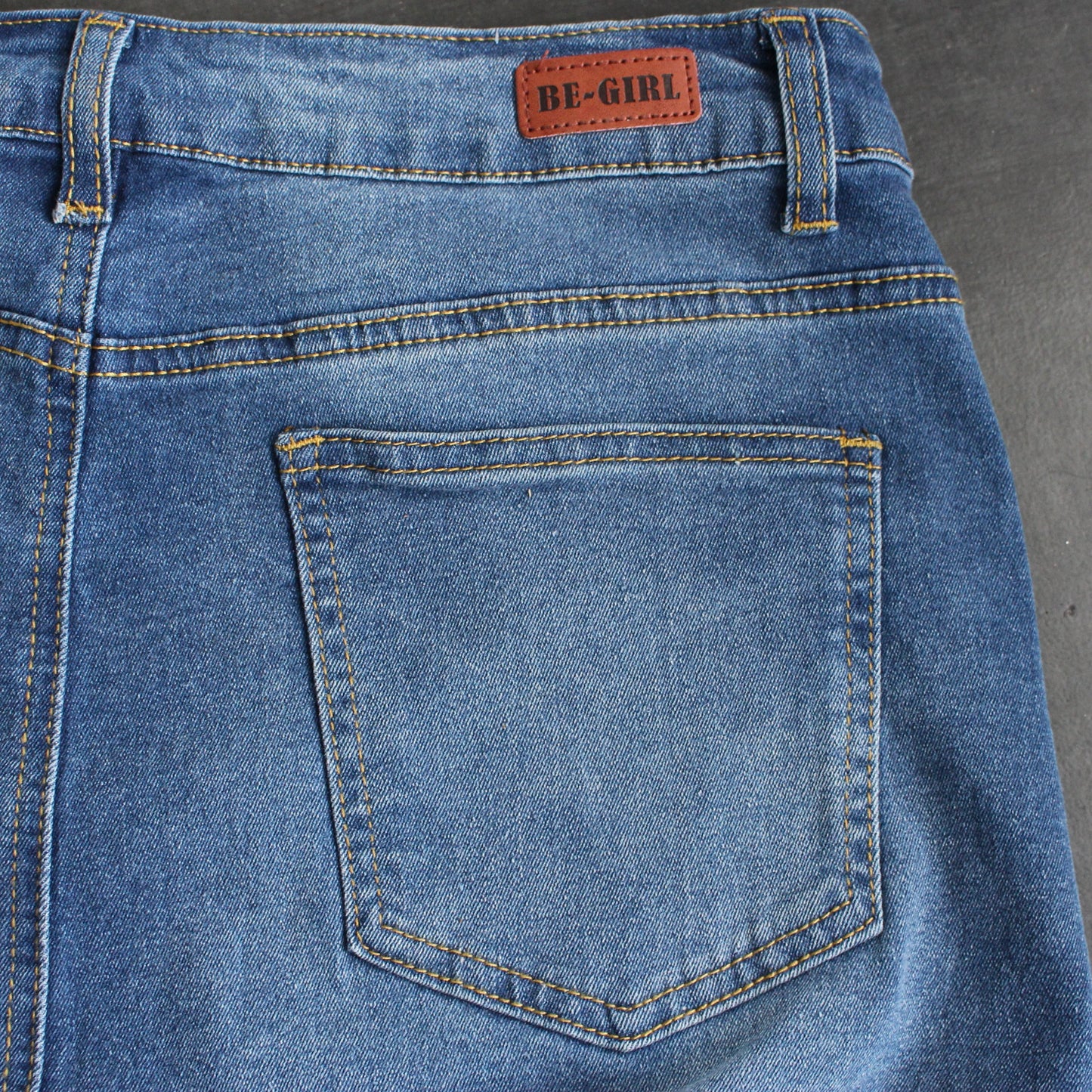 The Amelia - Blue 5 Button Fly Jean Skirt