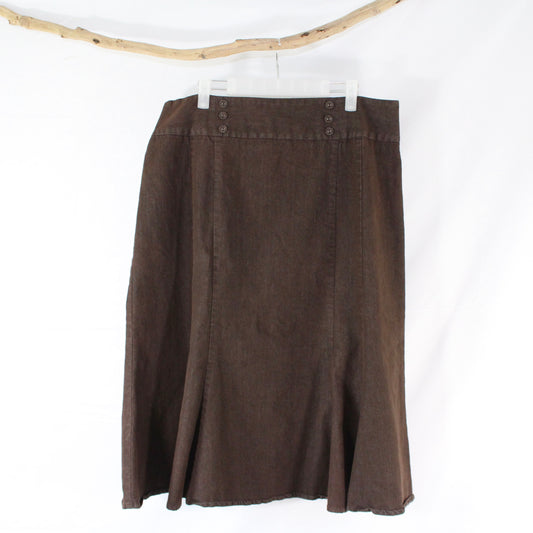 Preloved Size XL Brown Skirt