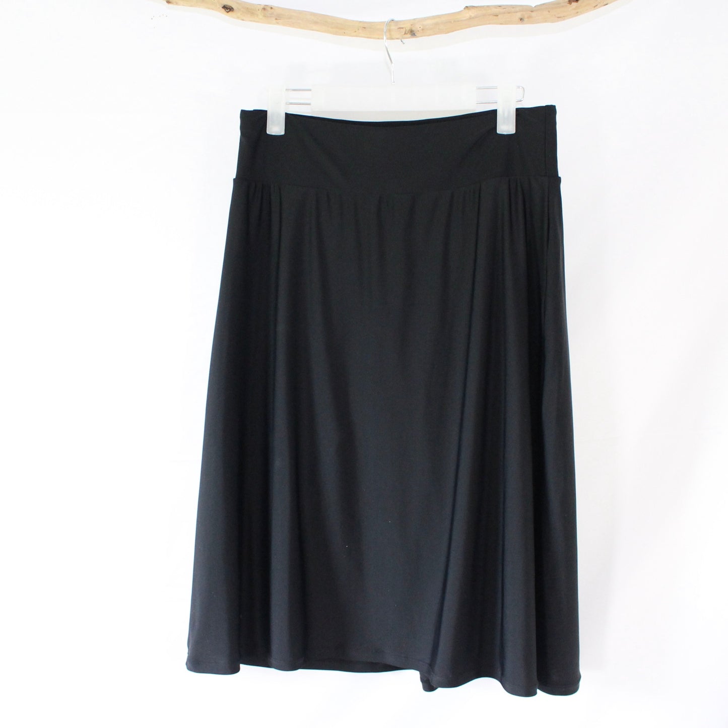 The Zoey - Black Long Swim Skort