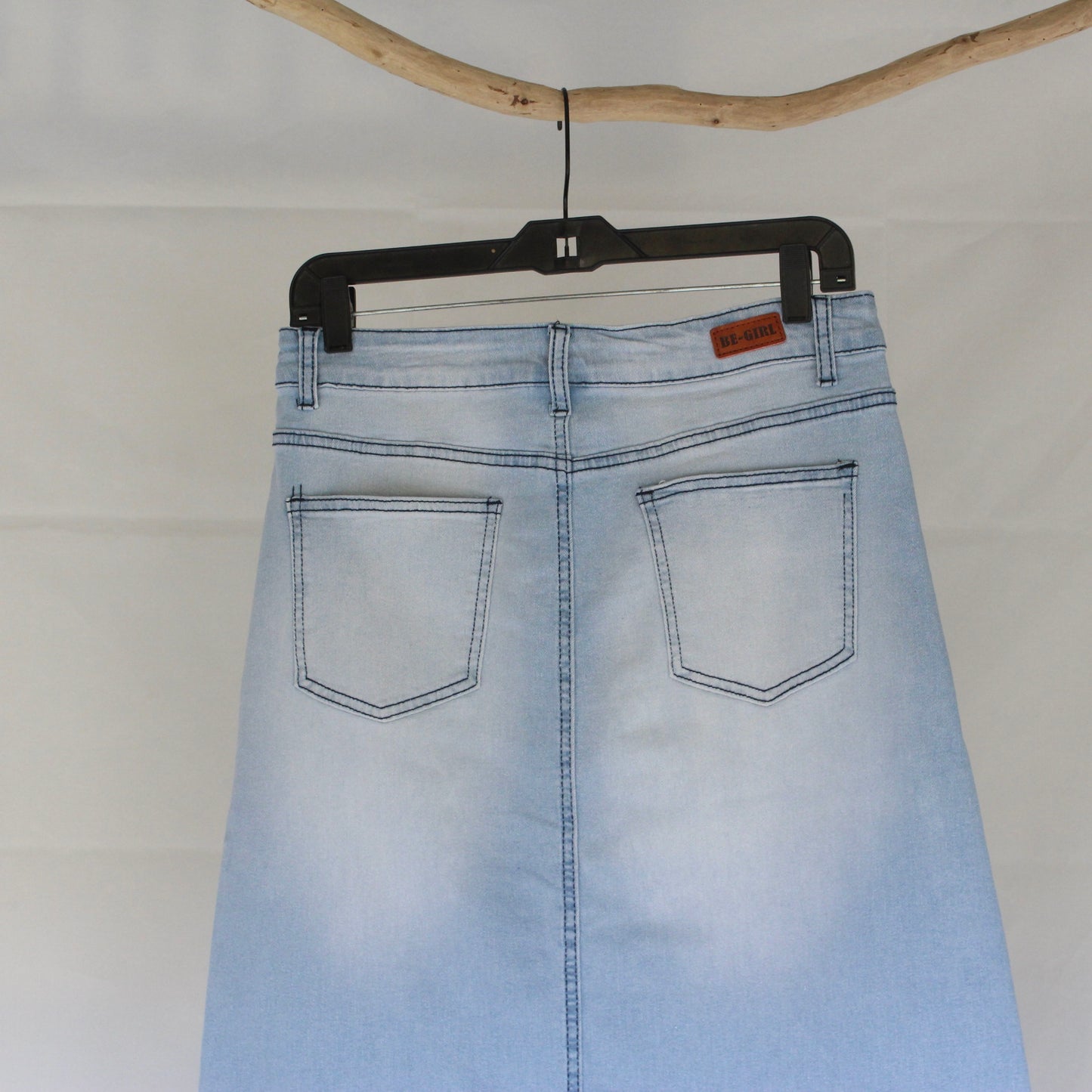 The Christine - Light Wash Denim Skirt