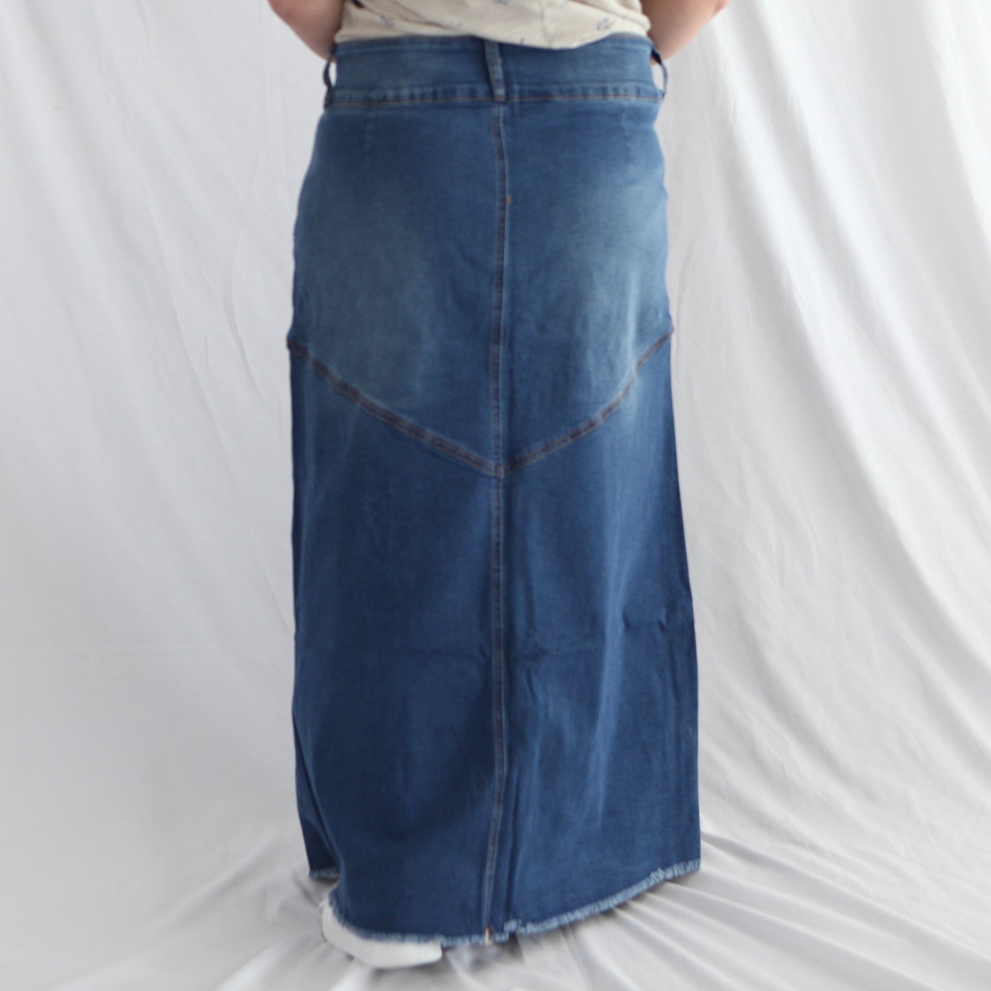 The Elsie - 3 Button Fly Maxi Skirt