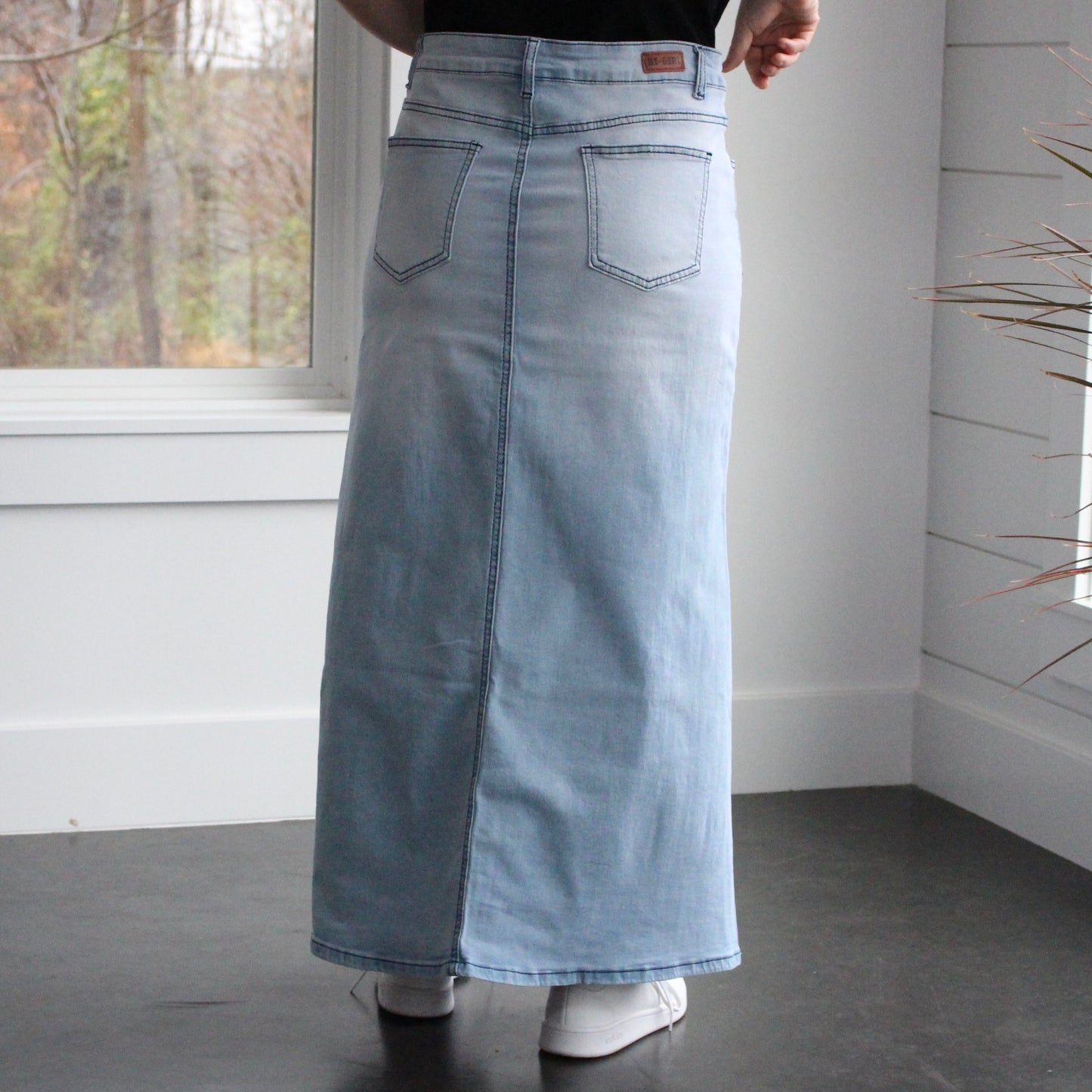 The Christine - Light Wash Denim Skirt