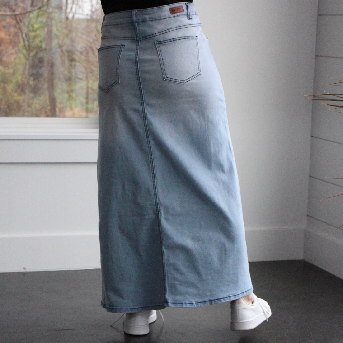 The Christine - Light Wash Denim Skirt