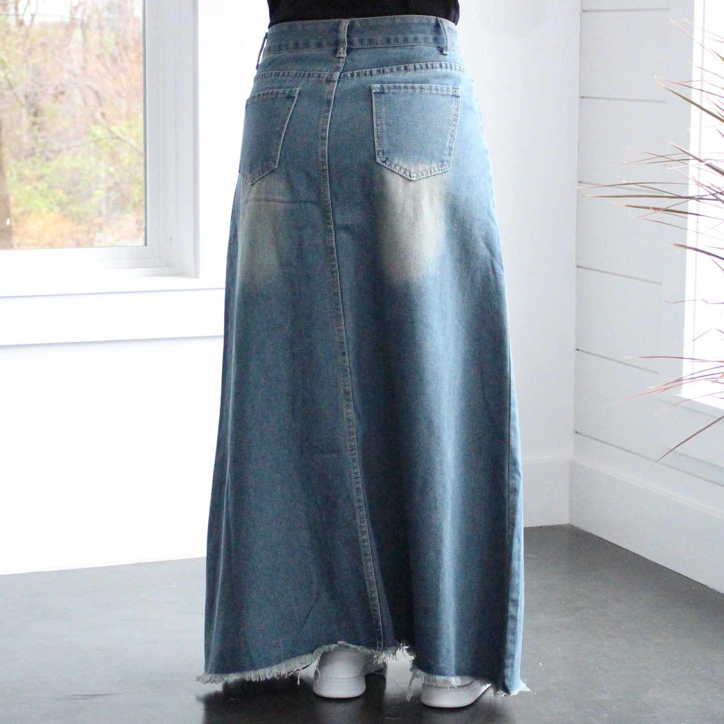 The Effie - Long Jean Skirt