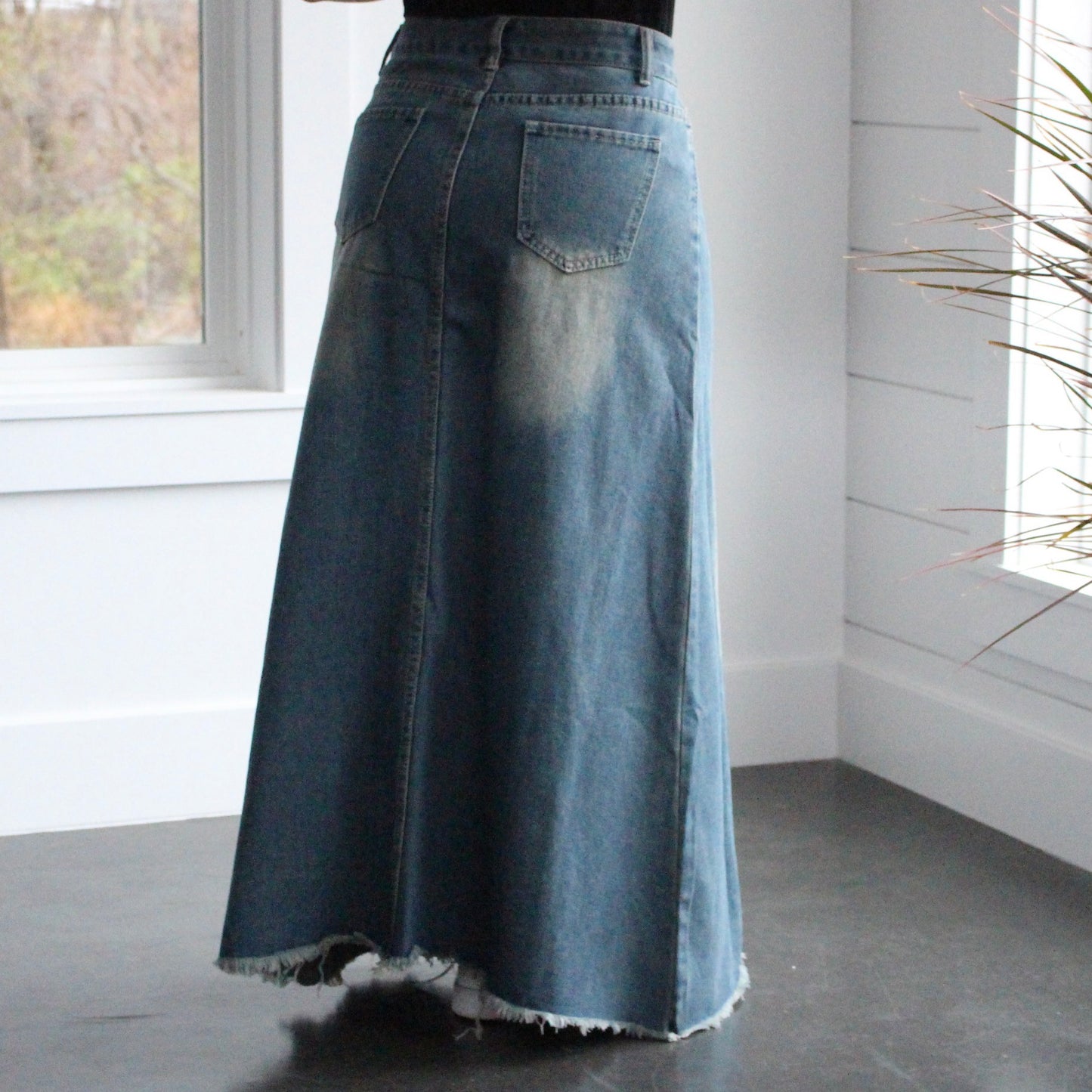 The Effie - Long Jean Skirt