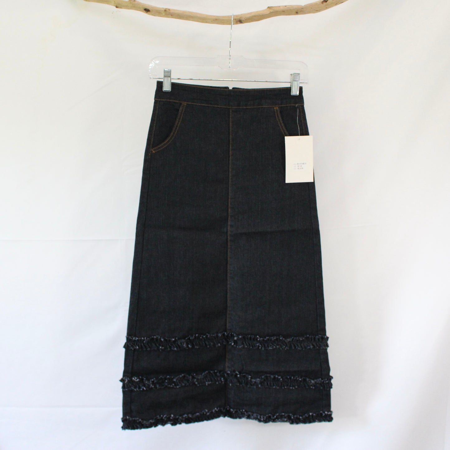 The Rosie - Girls Black Denim Skirt