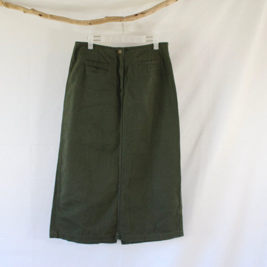 New Size Medium Long Green Skirt W/ Slit