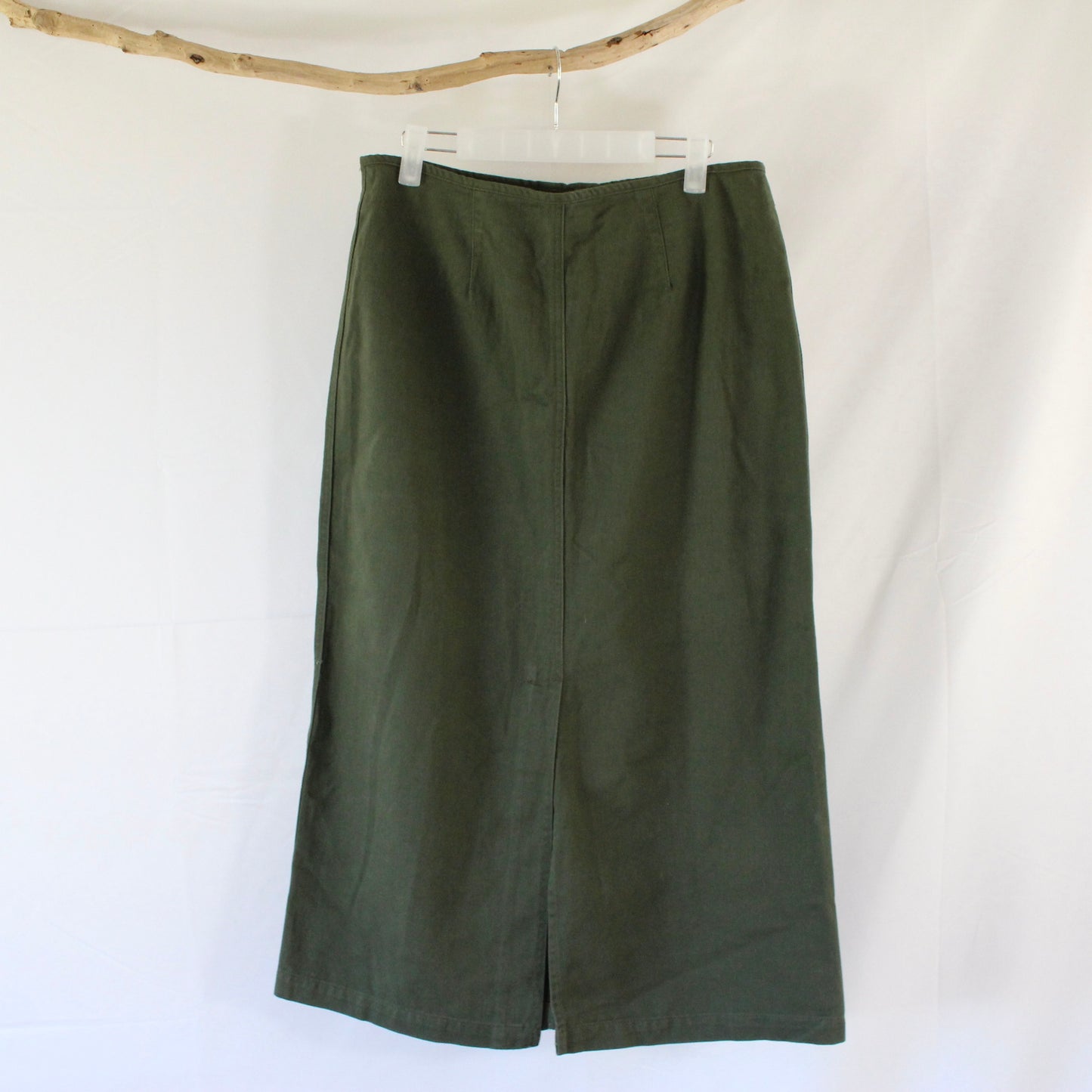 New Size Medium Long Green Skirt W/ Slit