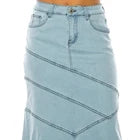 The Edith - Light Wash Maxi Skirt